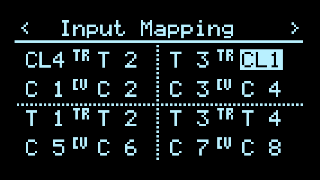 Input Mapping screen