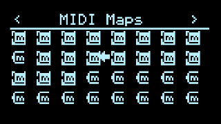 MIDI Maps screen