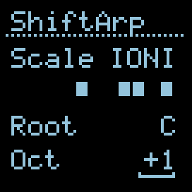 Scale editor — Oct selected, value +1