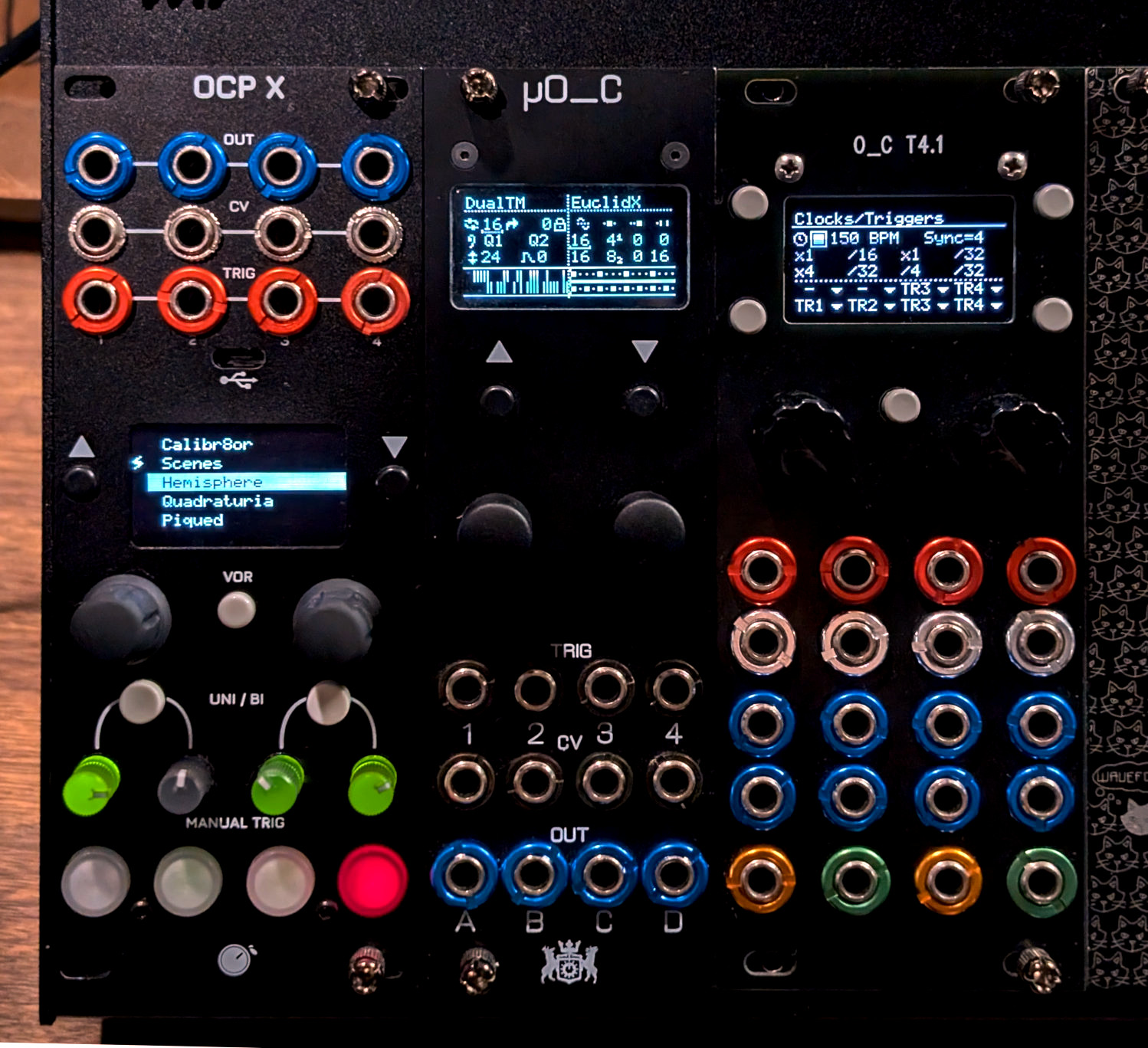 Various O_C modules running the firmware